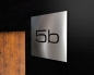 Preview: Edle LED-beleuchtete Designer-Hausnummer aus Edelstahl "Shining Number"