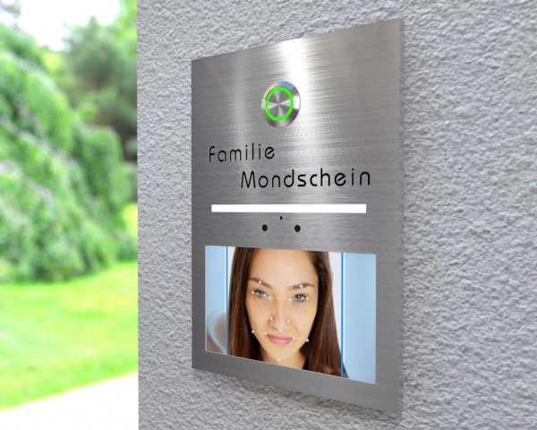 Edelstahl Türklingel mit 2D Touchscreen Dual Objetive Gesichtserkennung